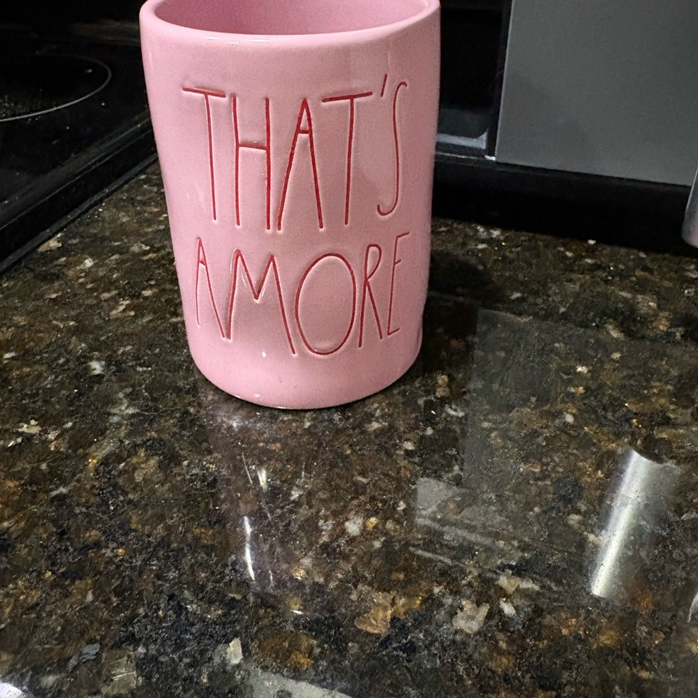 Rae Dunn Pink 'That's Amore' Mug
